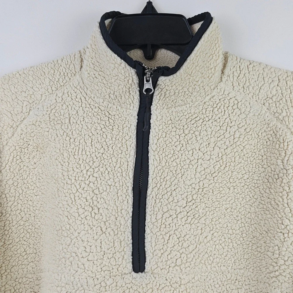 Boxercraft Womens S Sherpa Fleece‎ 1/2 Zip Sweater Cream Cozy Cottage Neutral - Picture 2 of 10